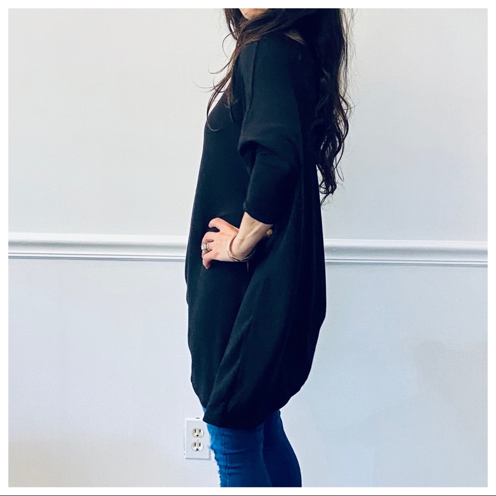 OVERSIZED LOOSE FIT CREAM  KNIT SWEATER - Picture 5 of 6
